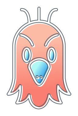 Vektör illüstrasyonu, Papağan kuş simgesi  