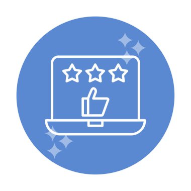 Geri besleme vektörü glifin düz simgesi. İyi İnceleme konsepti                    