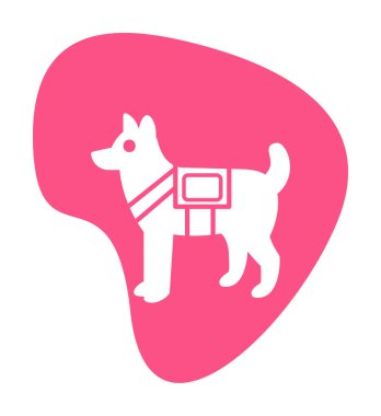 Askeri Köpek simgesi vektör illüstrasyonu