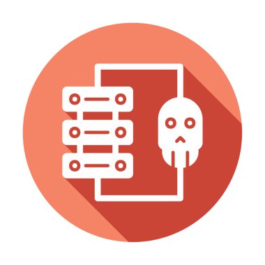 veri merkezi ve Hackleme simgesi illüstrasyonu