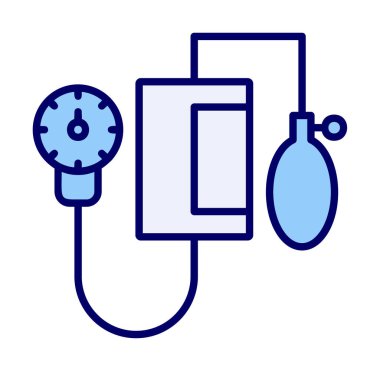 Basit Kan basıncı ölçüm simgesi, vektör illüstrasyonu