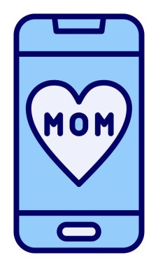 akıllı telefon simgesi, vektör illüstrasyonu basit tasarım