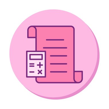 Basit muhasebe simgesi, vektör illüstrasyonu