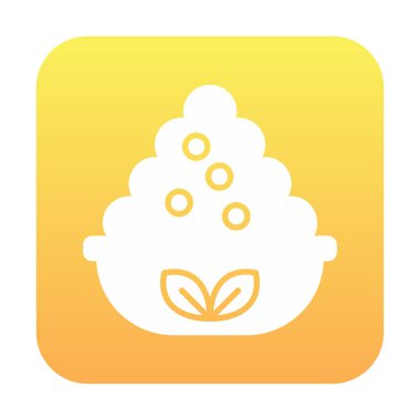 Maya vektör çizimine sahip basit düz kase