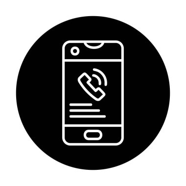 Basit telefon çağrı simgesi, vektör tasarımı