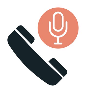 Basit Arama Kaydı simgesi, vektör illüstrasyonu