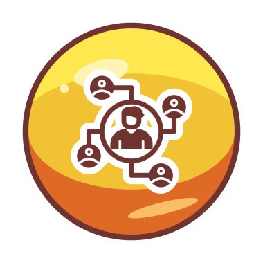 Basit düz sosyal ağ simgesi işareti