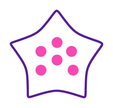 denizyıldızı düz ikon vektör çizimi 