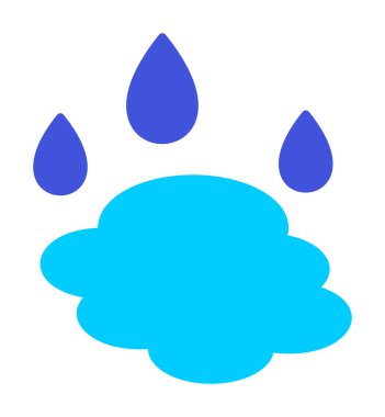 Su damlaları ve su birikintisi ikonu, veteriner illüstrasyonu 