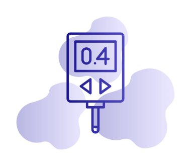 modern grafik basit Glucometer simgesi 