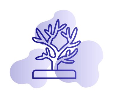 Mercan simgesi vektör illüstrasyonu