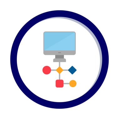 Çalışma akışı simgesi tasarımı, vektör illüstrasyonu                            