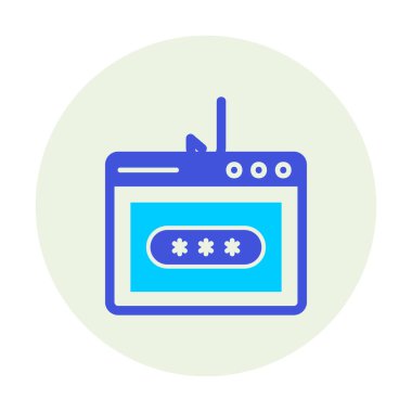 Basit Parola Kopyalama simgesi, vektör illüstrasyonu