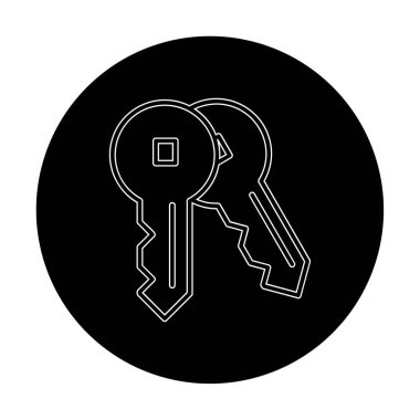 anahtar simgesi. düz dizayn. vektör illüstrasyonu 
