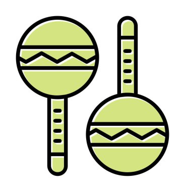 maracas simgesi vektör illüstrasyonu