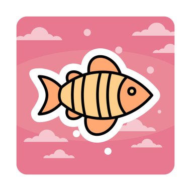 balığı web simge vektör çizim