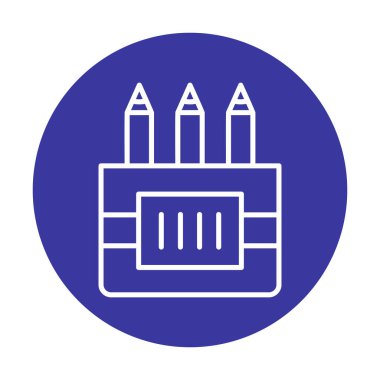 Renkli Kalem simgesi vektör illüstrasyonu