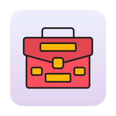 Çanta. Web simgesi basit illüstrasyon  