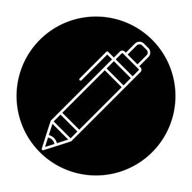 Kalem simgesi, vektör illüstrasyonu. düz tasarım biçimi 