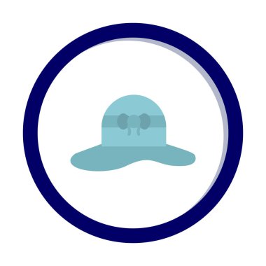 Güneş şapkası Icon vektör çizim