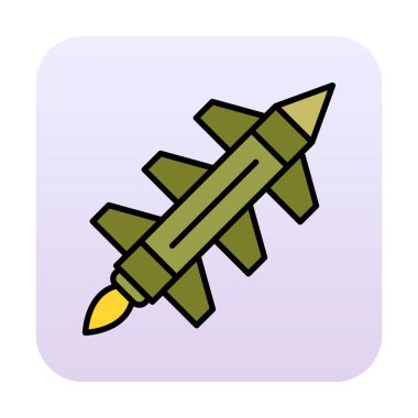 düz füze ikonu vektör illüstrasyon tasarımı