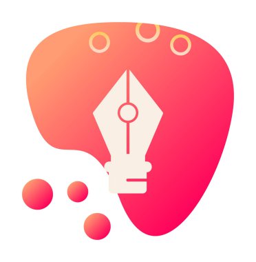 Basit kalem aracı simgesi, vektör illüstrasyonu