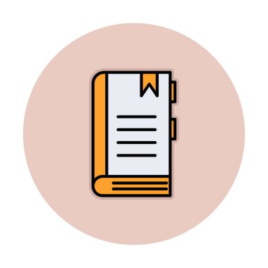 kitap simgesi, vektör illüstrasyonu basit tasarım