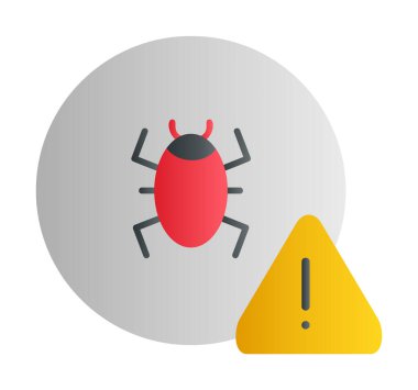 Basit düz CD virüs vektör çizimi