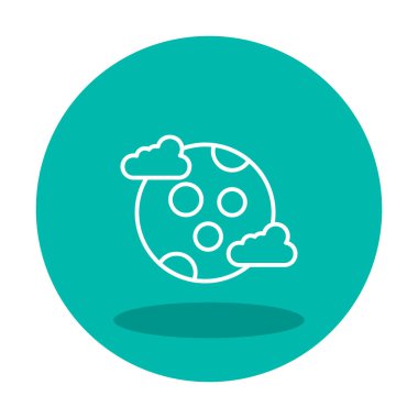 Dolunay düz ikonu. vektör illüstrasyonu 