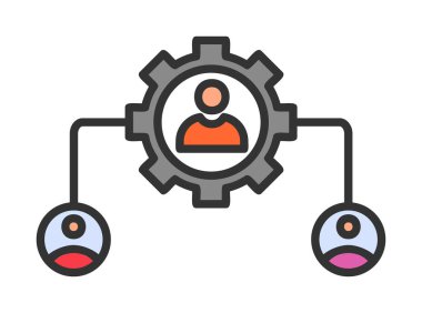 Basit bir daire yönetim simgesi. vektör illüstrasyonu