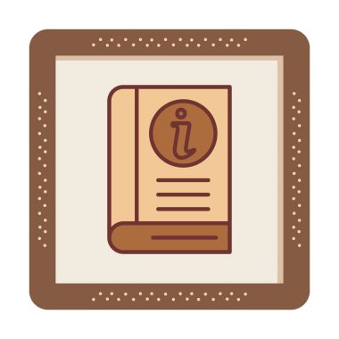 Bilgi Defteri simgesi. dosya simgesi. vektör illüstrasyonu