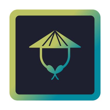 Çin şapkası. Web simgesi basit illüstrasyon 