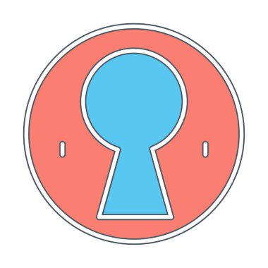 Anahtar deliği vektör çizimi, simge ögesi biçimi              