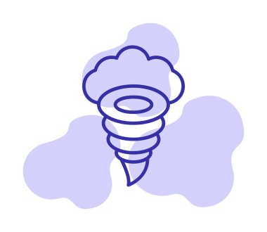 Tornado Simgesi, basit vektör illüstrasyonu