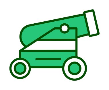 Basit Topçu simgesi, vektör illüstrasyonu