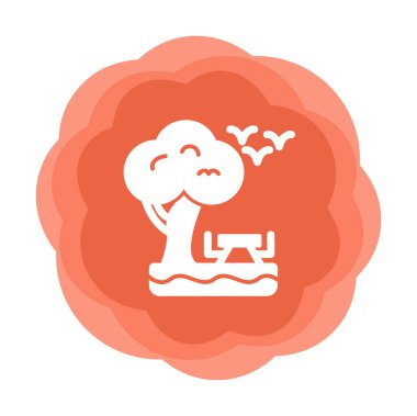 Yedek vektör renk simgesine sahip park 