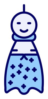 Teru Teru Bozu simgesi, vektör çizimi