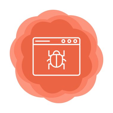 Böcek işareti simgesi. Virüs sembolü, vektör çizimi. 