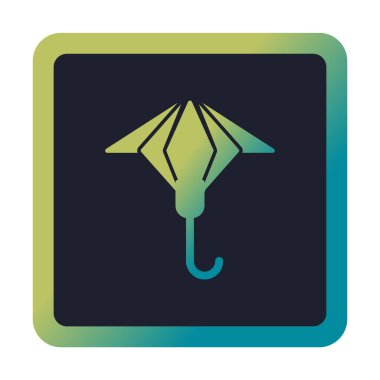 şemsiye simgesi vektör illüstrasyonu 