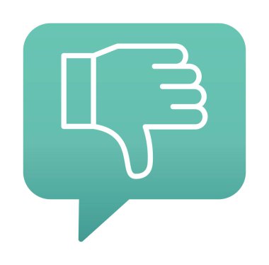 Hoşlanmıyorum. Web simgesi basit illüstrasyon 