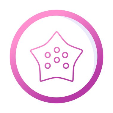 denizyıldızı düz ikon vektör çizimi 