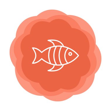 balığı web simge vektör çizim