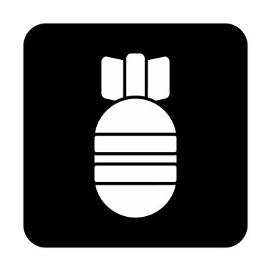 Hava Bombası web simgesi, vektör illüstrasyonu  