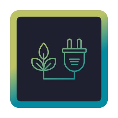 Basit Biyokütle eko enerji simgesi, vektör illüstrasyonu