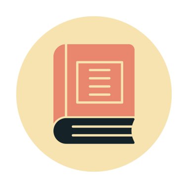 Kitap. Web simgesi basit illüstrasyon