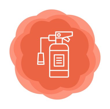 Yangın söndürme simgesinin vektör çizimi                            