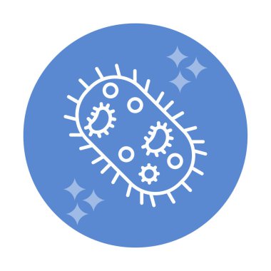 Basit yassı mikroorganizma ikon vektör çizimi 