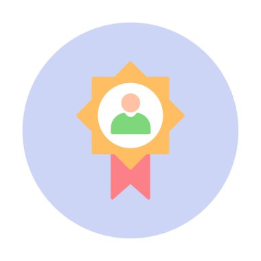 Başarı, ödül, madalya ikonu, vektör illüstrasyonu