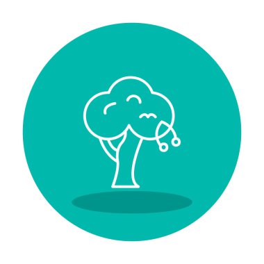 Kiraz Ağacı web simgesi, vektör illüstrasyonu