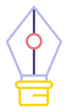 Basit kalem aracı simgesi, vektör illüstrasyonu